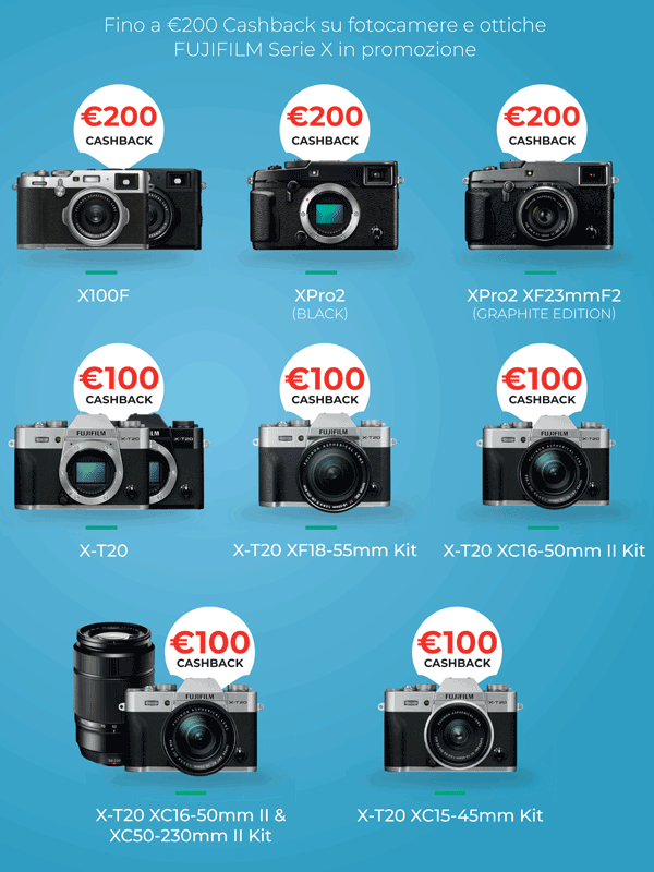 cashback fuji fotocamere