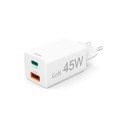 Hama Caricatore 45W FastGaN, 1x USB-C, 1x USB-A, PD, bianco