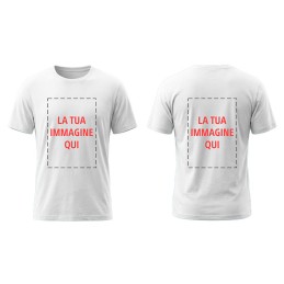 T-shirt bianca con stampa...