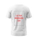 T-shirt bianca con stampa retro personalizzata
