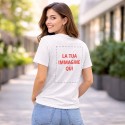 T-shirt bianca con stampa retro personalizzata