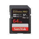 Sandisk 64 GB SD Extreme Pro V60 280 Mb/s