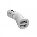 257 duo car  high power charger 3.2A bianco