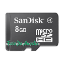Sandisk MicroSDHC 8 Gb con adattatore W3
