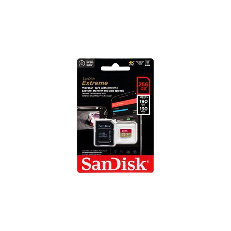 Sandisk Micro SD 256 Gb Extreme 190 Mb/sec