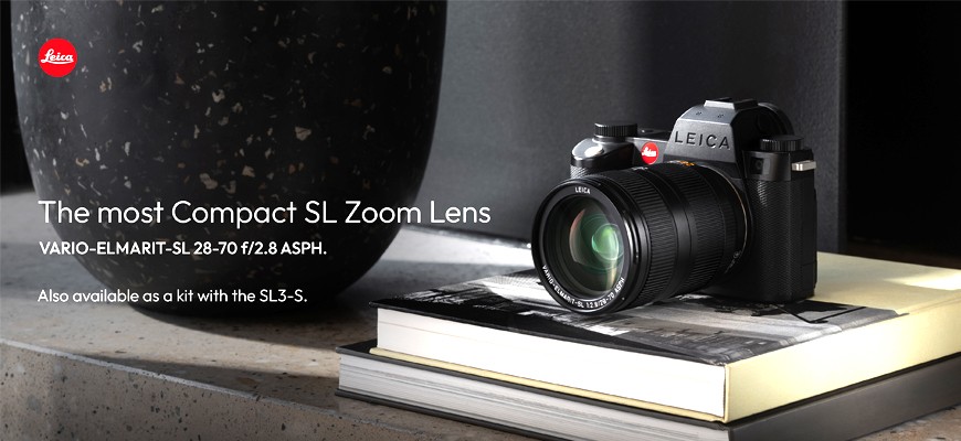 Leica nuovo obiettivo Vario-Elmarit-SL 1:2,8/28-70 ASPH: Lo zoom standard più compatto e leggero per il sistema SL di Leica