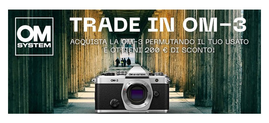 OM-SYSTEM Trade In sulla OM-3 fino al 17 agosto 2025