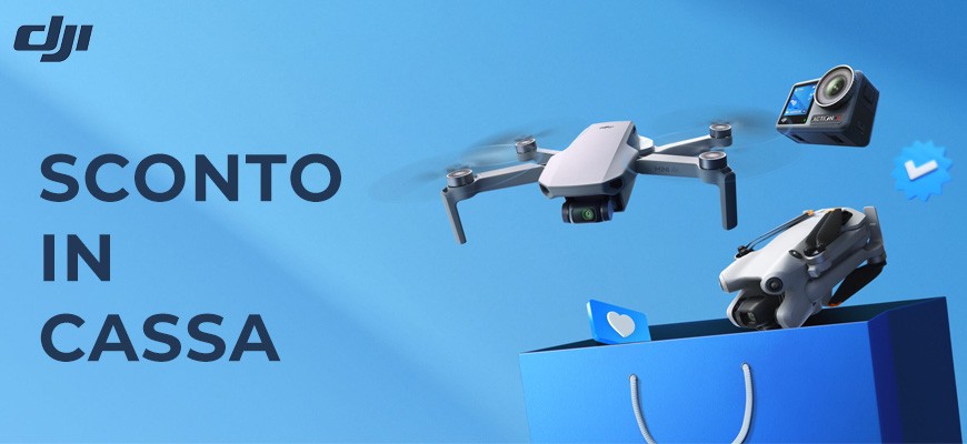 Dji sconto in cassa su una selezione di prodotti fino al 22 luglio 2025