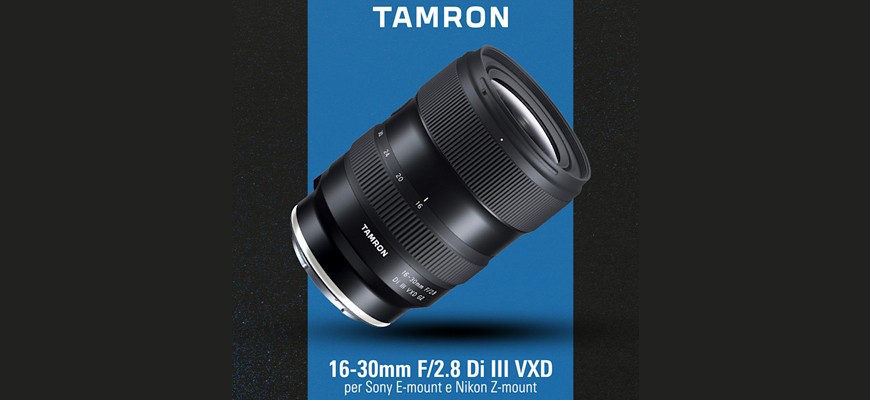 TAMRON annuncia il 16-30mm F/2.8 Di III VXD e completa il trio G2
