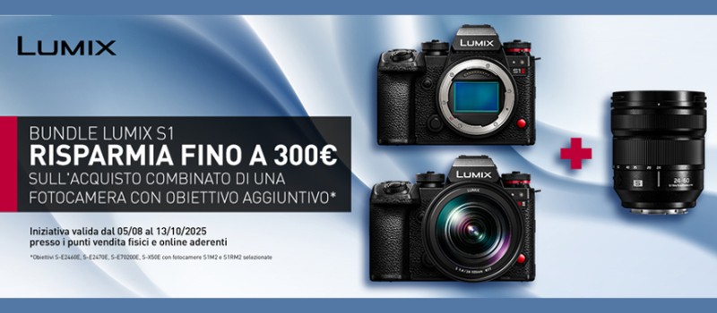 Promozione esclusiva Panasonic: Bundle LUMIX S1R II / S1 II + ottiche in super sconto fino € 300 scade il 13 ottobre 2025