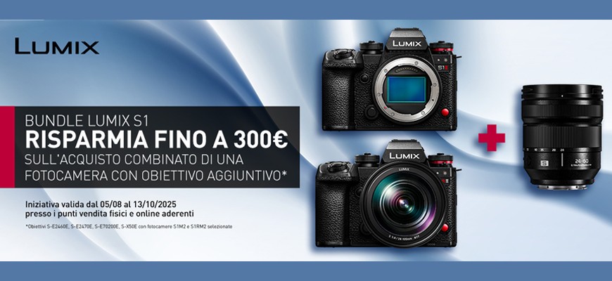 Promozione esclusiva Panasonic: Bundle LUMIX S1R II / S1 II + ottiche in super sconto fino € 300 scade il 13 ottobre 2025