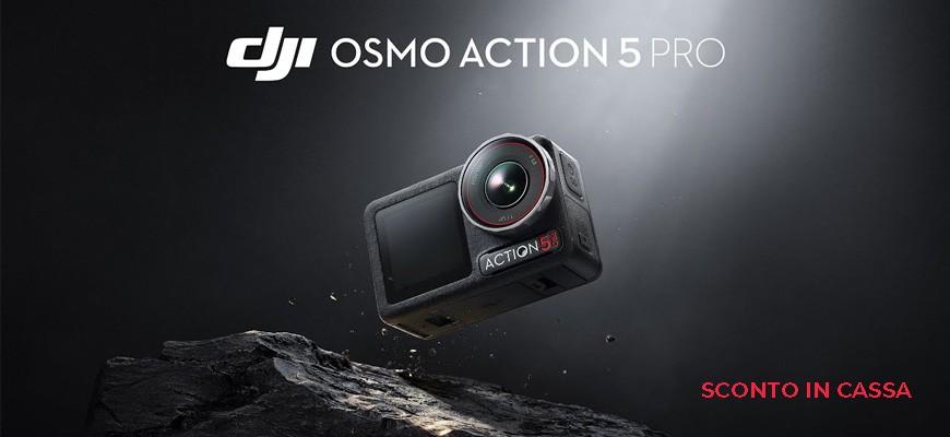 Dji risparmia fino a 50 € in cassa sull’Osmo Action 5 Pro Standard Combo e Adventure Combo fino al 31 agosto 2025