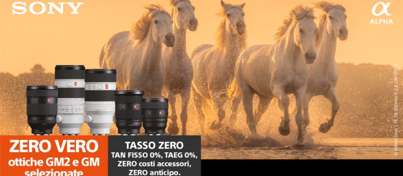 Sony tasso zero Lens G e GM fino al 30 settembre 2025