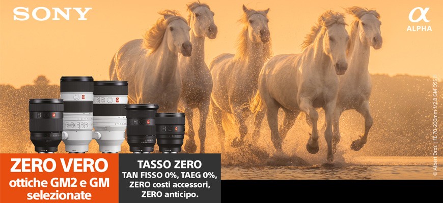 Sony tasso zero Lens G e GM fino al 30 settembre 2025