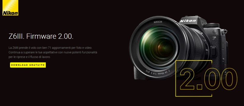 Nikon Z6III: disponibile il firmware versione 2.00 tutte le novità più importanti