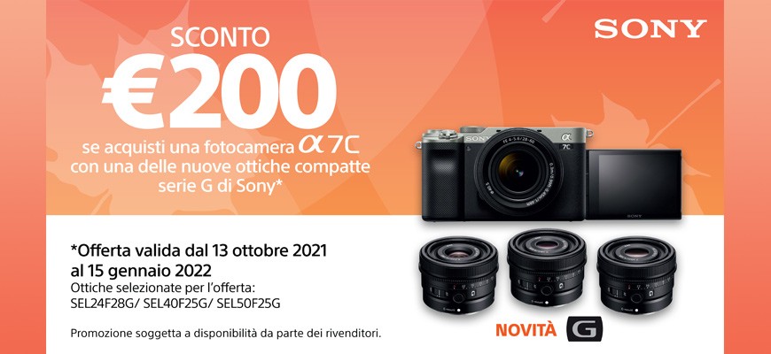 Sconto in cassa €200 su Sony A7C