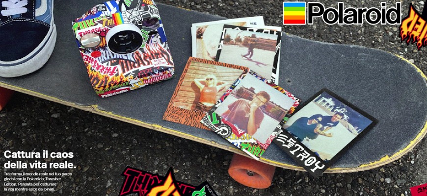 Polaroid x Thrasher cattura l'energia e la community dello skate