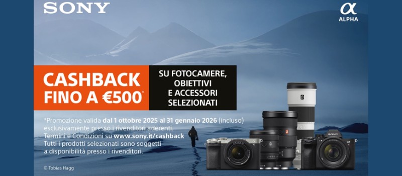 Sony Cashback Winter Edition 2025: il momento giusto per risparmiare fino a € 500 scade il 31 gennaio 2026
