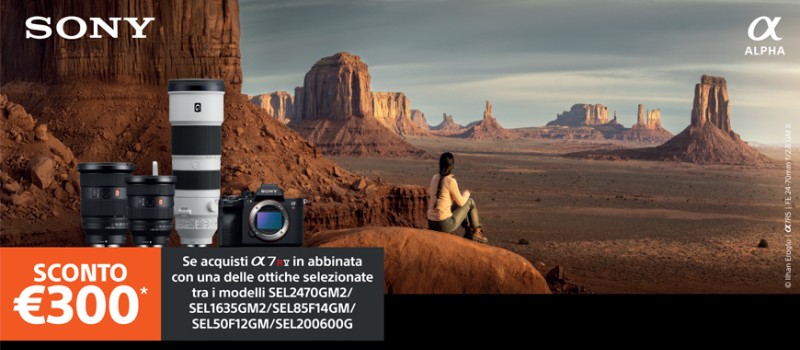 Promo Bundle Sony A7R V: fino a 1.000€ di vantaggi scade il 16 novembre 2025