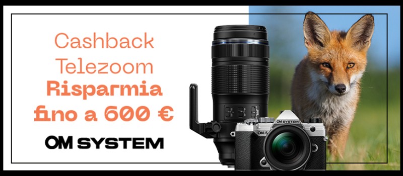 Cashback OM-System fino a 600 €: il risparmio che ti avvicina all’azione scade il 29 ottobre 2025