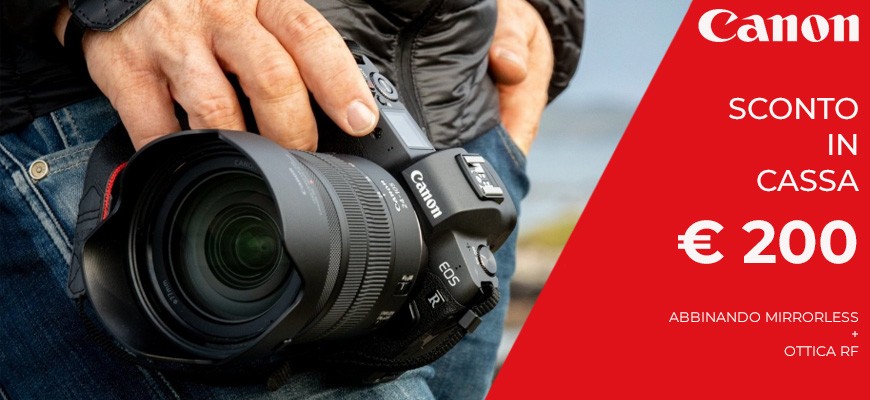 Canon offerta: fino a 800 € di vantaggi sull’abbinata fotocamera + ottica RF scade il 2 novembre 2025