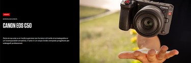 Canon presenta EOS C50: qualità cinematografica in formato compatto per videomaker professionisti