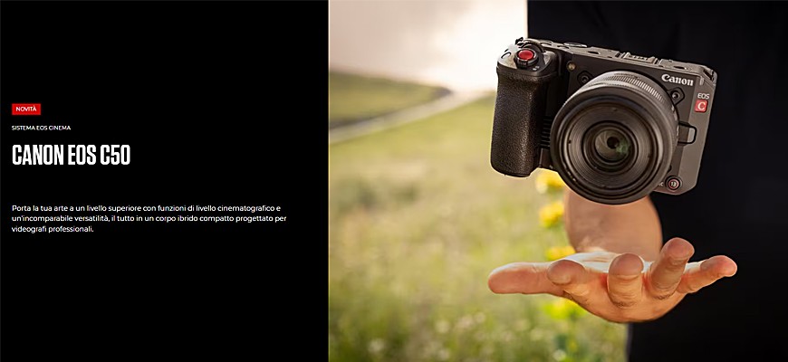 Canon presenta EOS C50: qualità cinematografica in formato compatto per videomaker professionisti