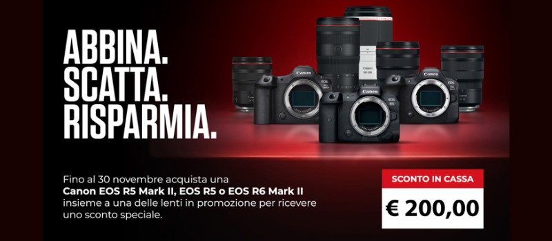 Canon: l’abbinata più forte di sempre con sconto bonus € 200 scade il 30 novembre 2025