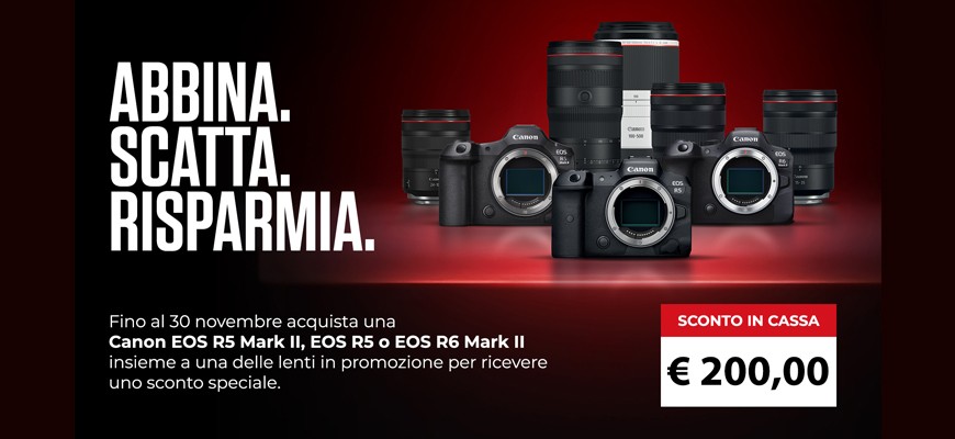 Canon: l’abbinata più forte di sempre con sconto bonus € 200 scade il 30 novembre 2025