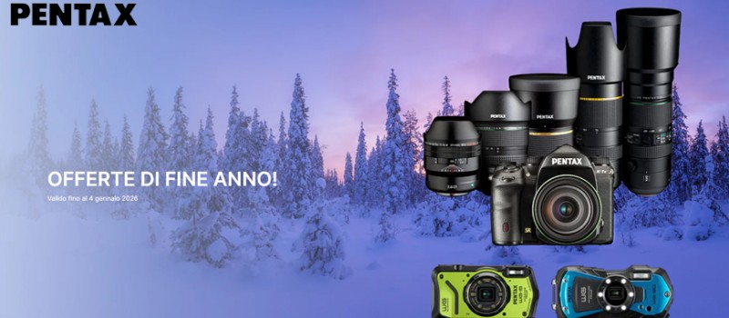 Pentax Black Friday: sconti in cassa fino € 700 su Fotocamere e Obiettivi scade il 4 gennaio 2026