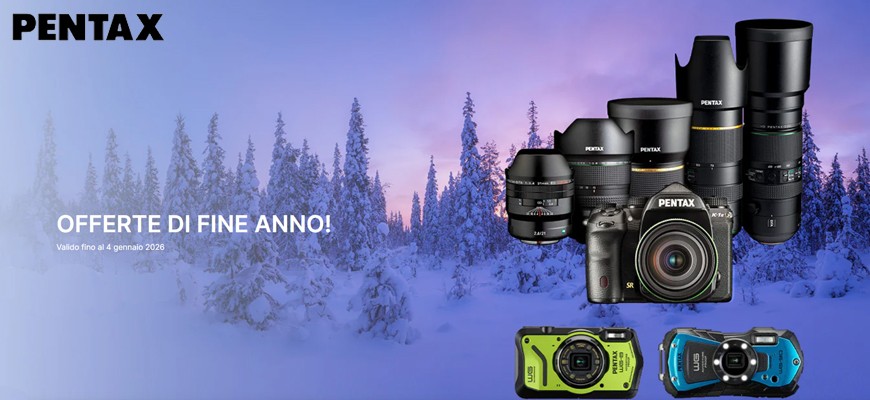 Pentax Black Friday: sconti in cassa fino € 700 su Fotocamere e Obiettivi scade il 4 gennaio 2026