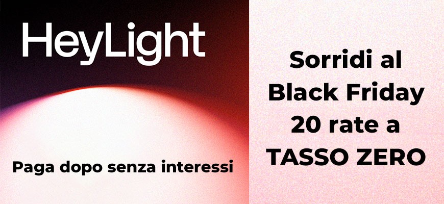 Heylight tasso zero 20 mesi fino a 5.000€ scade il 2 dicembre 2025