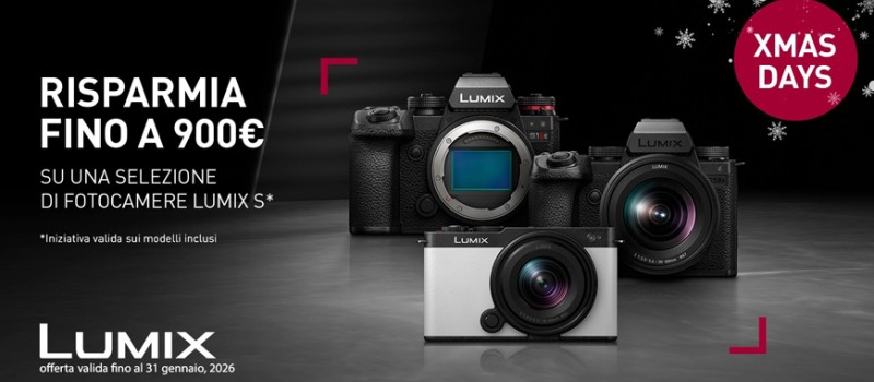 Panasonic Lumix: gennaio si accende con lo sconto in cassa fino a € 900 scade il 31 gennaio 2026