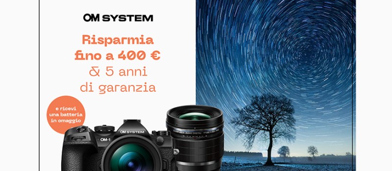 OM SYSTEM Cashback Bright Nights fino al 15 Febbraio 2026