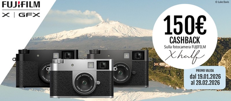 FUJIFILM Cashback X Half fino al 28 febbraio 2026