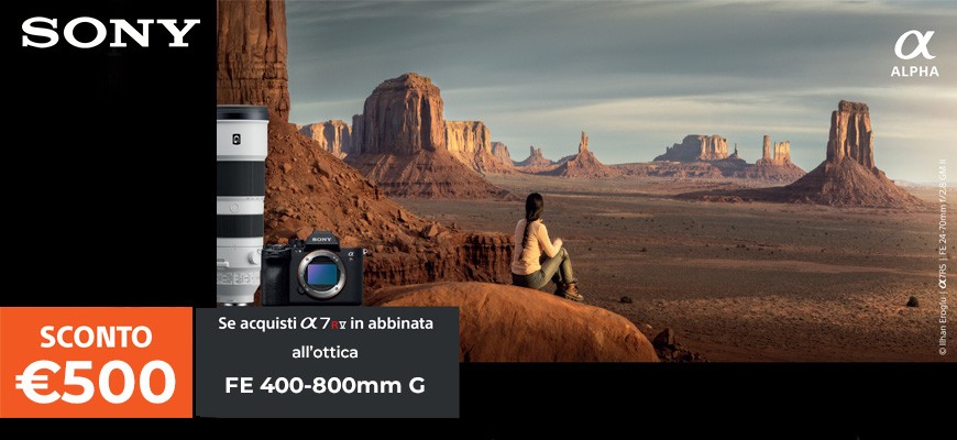 Sony Bundle a7R V + FE 400-800 mm G fino al 28 febbraio 2026