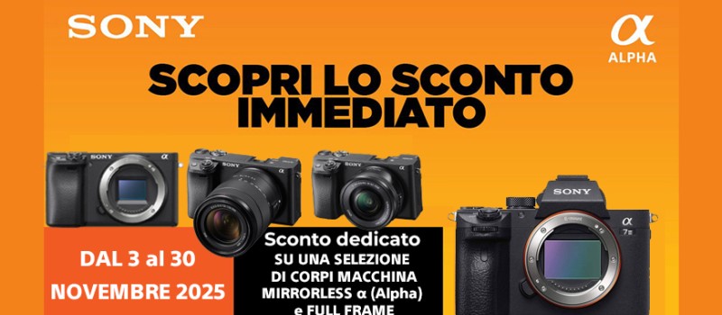 Sony Sconto in cassa fino al 28 Febbraio 2026