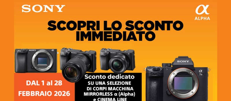 Sony Sconto in cassa fino al 28 Febbraio 2026