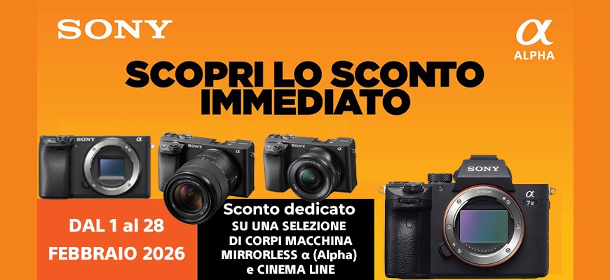 Sony Sconto in cassa fino al 28 Febbraio 2026