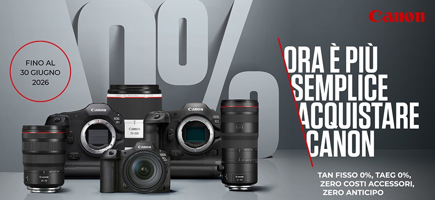 Sistema Canon EOS R: Passa al Mirrorless con il Tasso Zero fino a 24 Mesi scade il 30 giugno 2026
