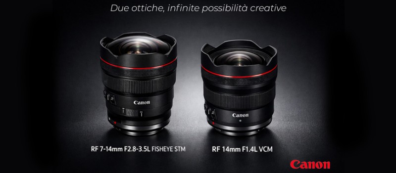 Canon introduce nuove prospettive creative: scopri i nuovi Canon RF 7-14mm Fisheye e RF 14mm F1.4L VCM