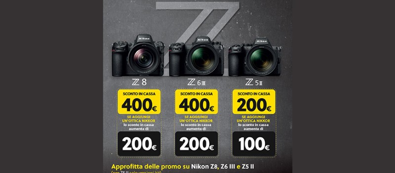 Promo Nikon Instant Saving: Sconti Immediati fino a €600 entro il 26 Febbraio 2026