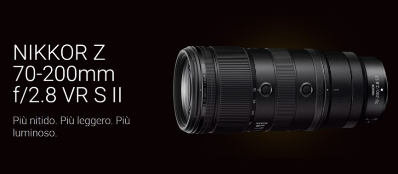 NIKKOR Z 70-200mm f/2.8 VR S II - Prestazioni Superiori, Velocità Professionale e Ingombro Ridotto