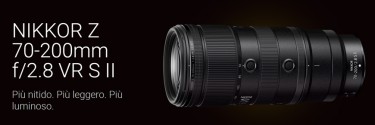 NIKKOR Z 70-200mm f/2.8 VR S II - Prestazioni Superiori, Velocità Professionale e Ingombro Ridotto
