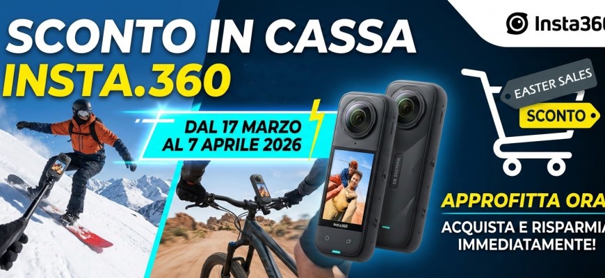 Insta360 Easter Sales: cattura ogni momento a prezzo speciale sconti in cassa scade il 7 aprile 2026