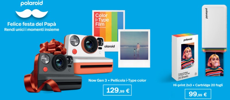 Polaroid Promo Festa del Papà fino al 22 Marzo 2026