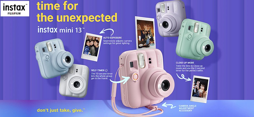 Fujifilm presenta la fotocamera istantanea Instax Mini 13™: gioia e creatività nel palmo della tua mano
