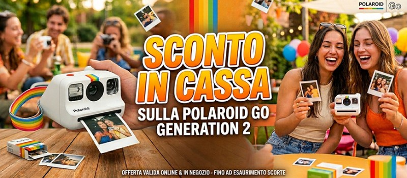 Polaroid GO Generation 2 sconto in cassa fino al 31 maggio 2026