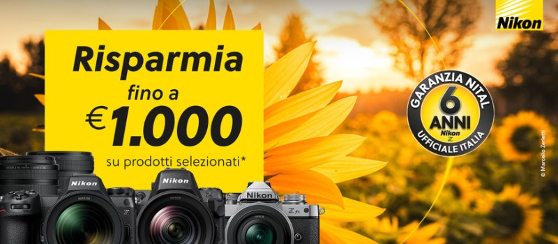 Nikon Promo Yellow Summer sconto in cassa fino al 27 luglio 2027