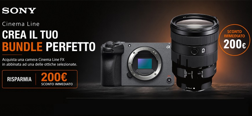 Sony Cinema Line: crea il tuo bundle perfetto e risparmia subito € 200 scade il 28 giugno 2026